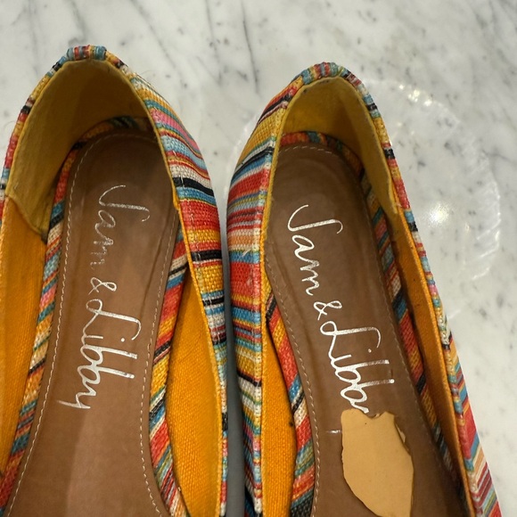 Sam & Libby Colorful Striped Ballet Flats Rainbow Pride Size 7.5 - Picture 5 of 7